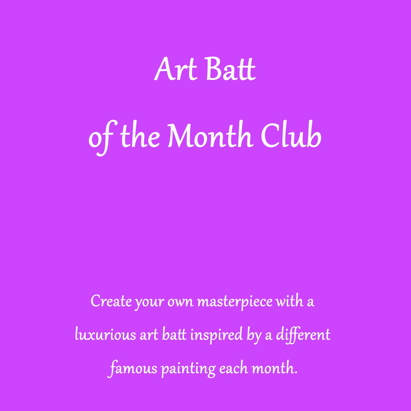 Art Batt of the Month Club - Inspired by Famous Paintings - Purple Lamb