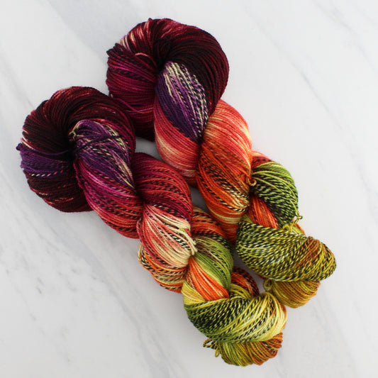 AUTUMN LEAVES on Stained Glass Sock - Indie-Dyed Yarn