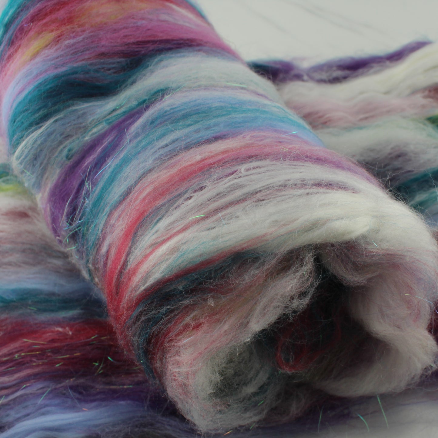 BOUQUET Carded Batts for Spinning and Felting - Purple Lamb