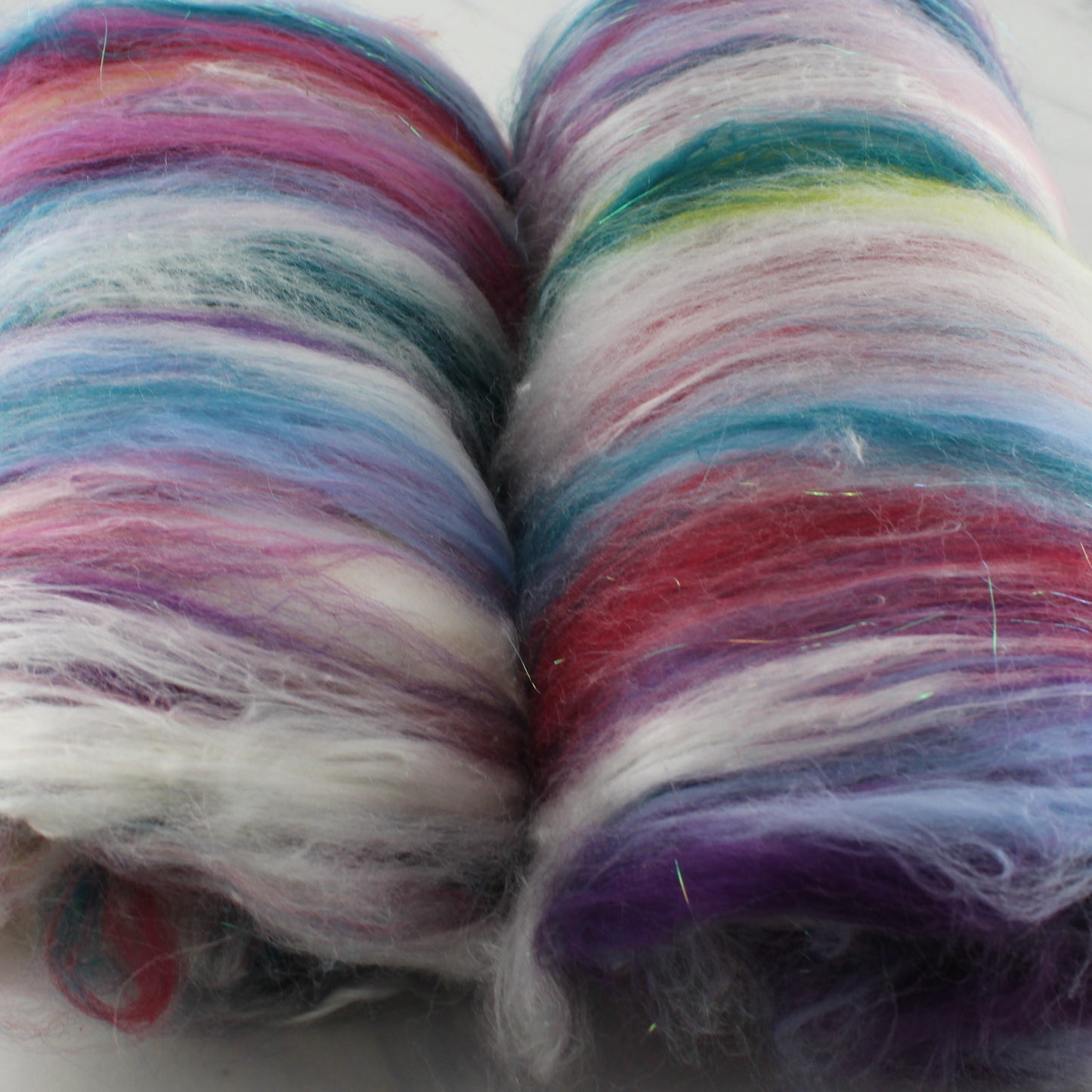 BOUQUET Carded Batts for Spinning and Felting - Purple Lamb