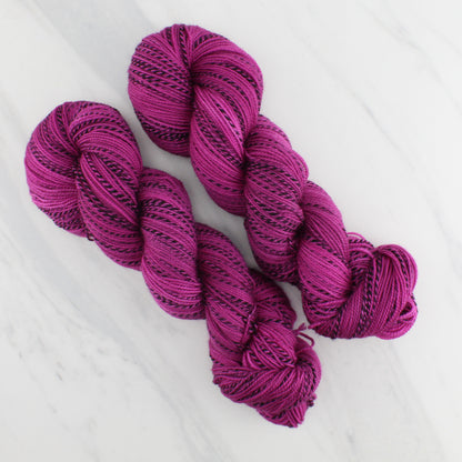 BURGUNDY ROSE Indie-Dyed Yarn on Stained Glass Sock