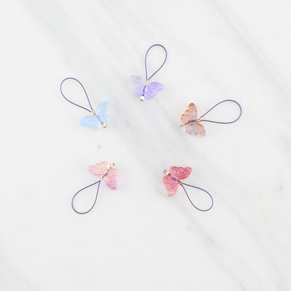 BUTTERFLY STITCH MARKER SETS FOR KNITTING - Purple Lamb