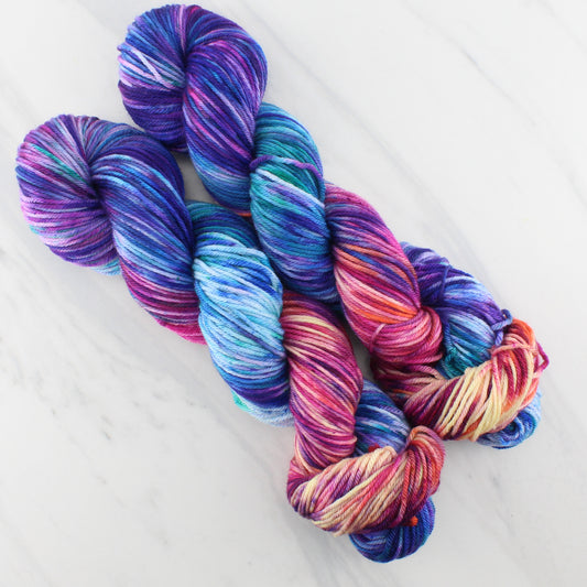 CARIBBEAN SUNSET  on Squoosh DK  - Hand-Dyed Yarn - Purple Lamb