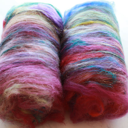 CRAB NEBULA Art Batts to Spin and Felt - Purple Lamb