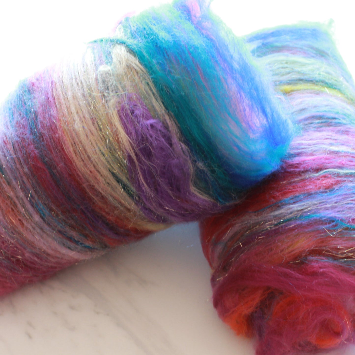 CRAB NEBULA Art Batts to Spin and Felt - Purple Lamb