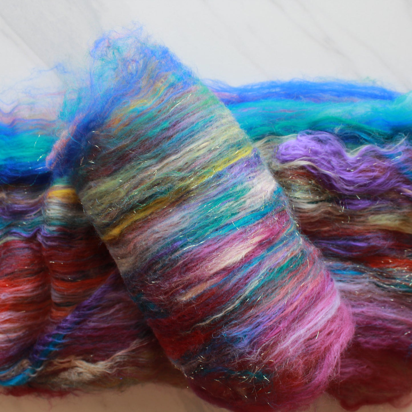 CRAB NEBULA Art Batts to Spin and Felt - Purple Lamb