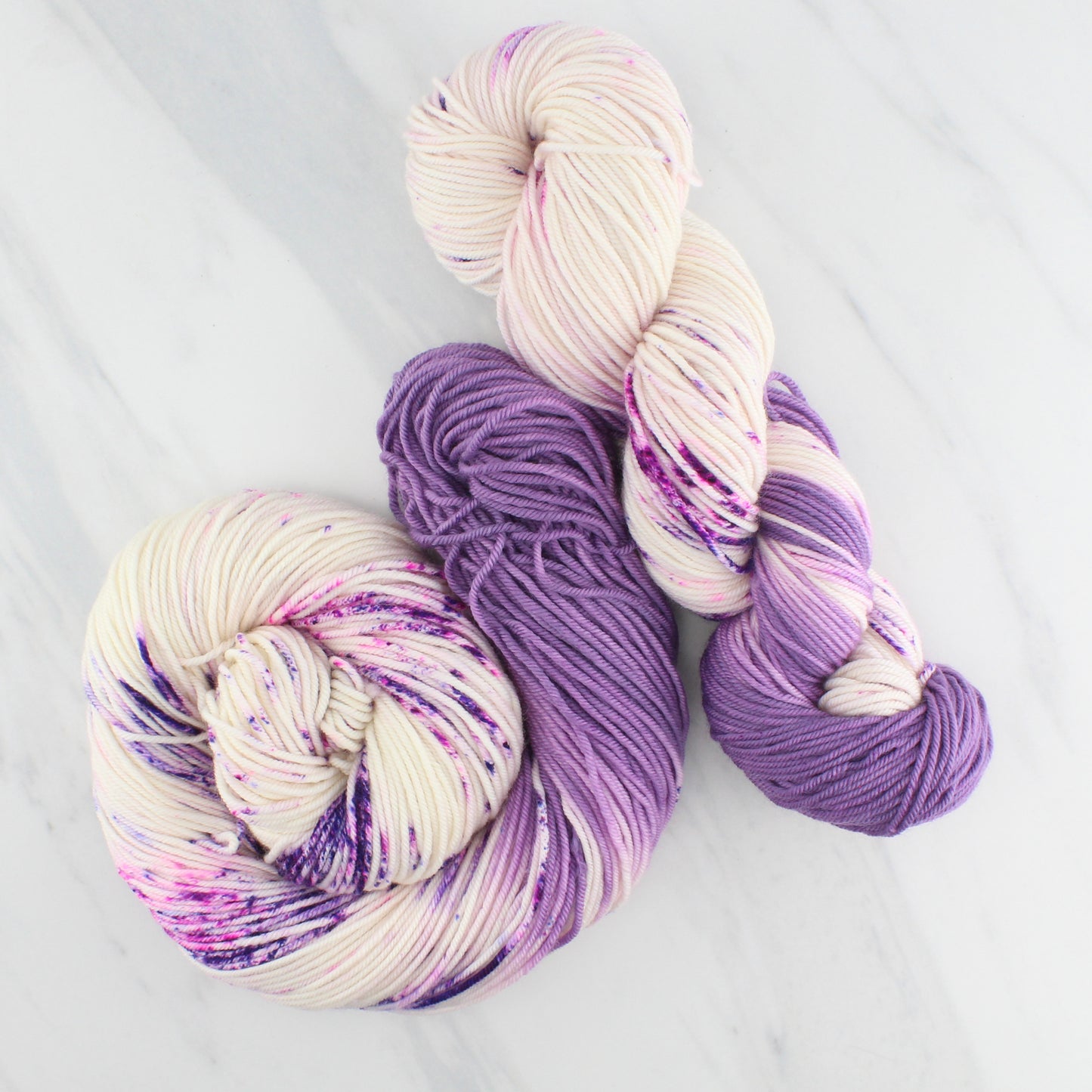 CROCUSES IN SNOW on Squoosh Worsted - Assigned Pooling Colorway