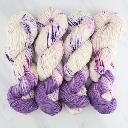 CROCUSES IN SNOW on Squoosh Worsted - Assigned Pooling Colorway