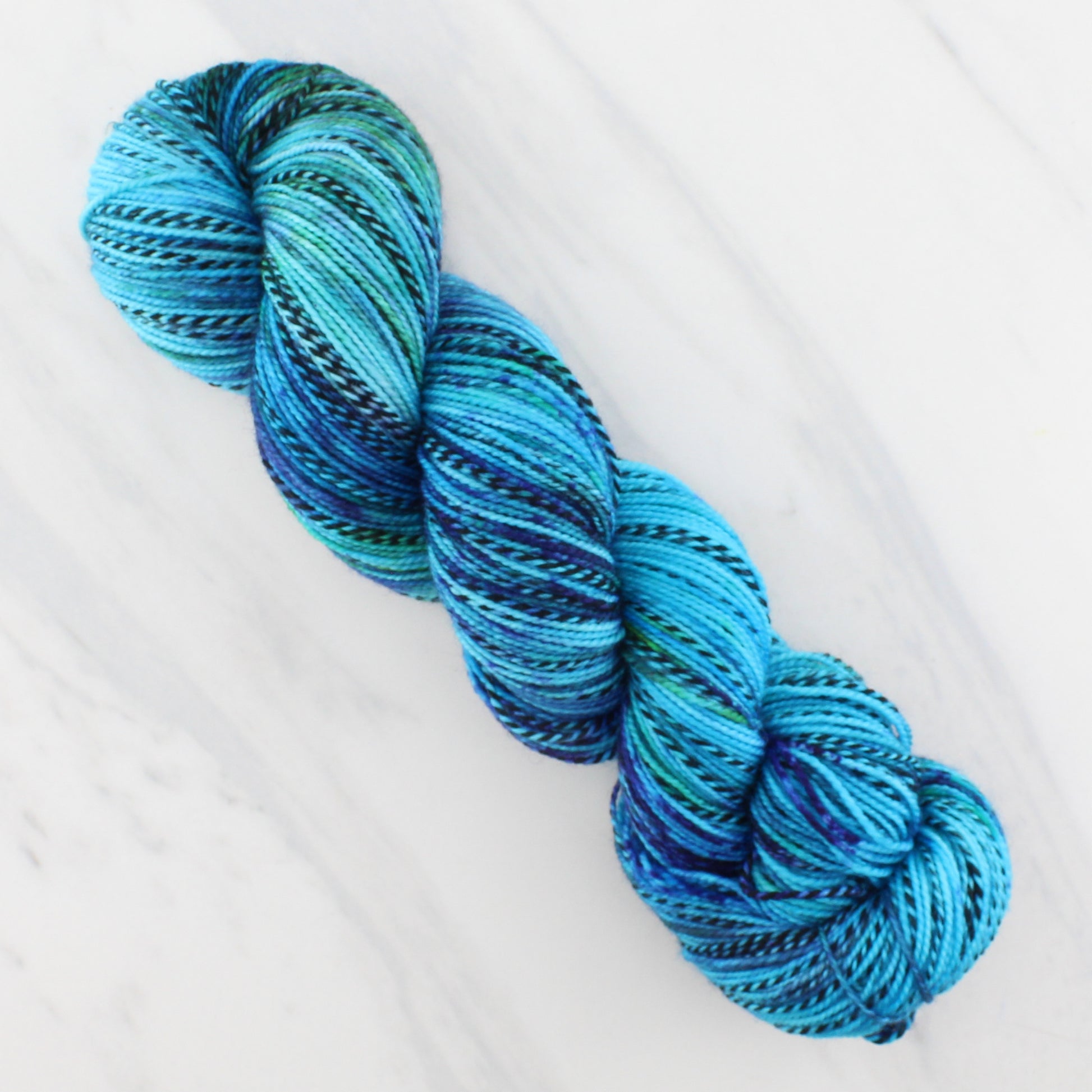 DREAMS OF THE SEA on Stained Glass Sock - Indie-Dyed Yarn - Purple Lamb