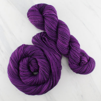 EGGPLANT on Stained Glass Sock - Indie-Dyed Yarn - Purple Lamb