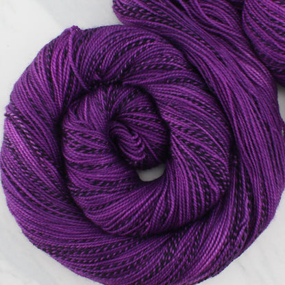 EGGPLANT on Stained Glass Sock - Indie-Dyed Yarn - Purple Lamb