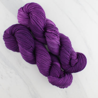 EGGPLANT on Squoosh Worsted - Hand-Dyed Artisan Yarn