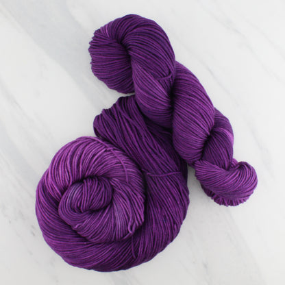 EGGPLANT on Squoosh Worsted - Hand-Dyed Artisan Yarn