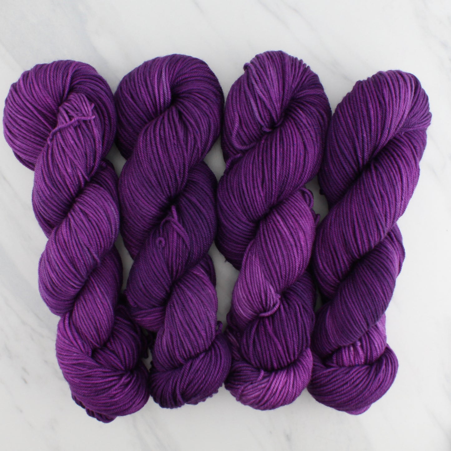 EGGPLANT on Squoosh Worsted - Hand-Dyed Artisan Yarn