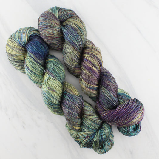 ENCHANTED FOREST on So Silky Sock - Indie-Dyed Yarn - Purple Lamb