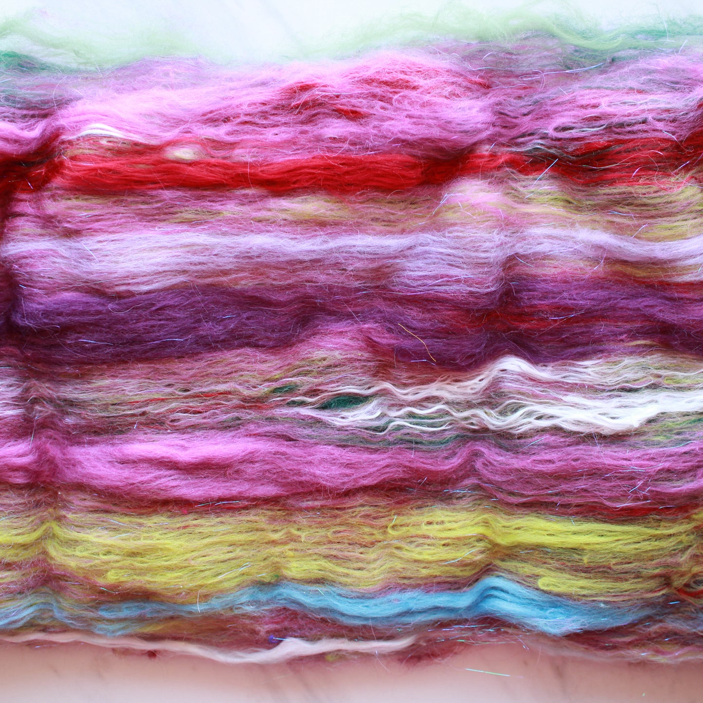 FIELD OF LAVENDER Art Batts to Spin or Felt - Purple Lamb