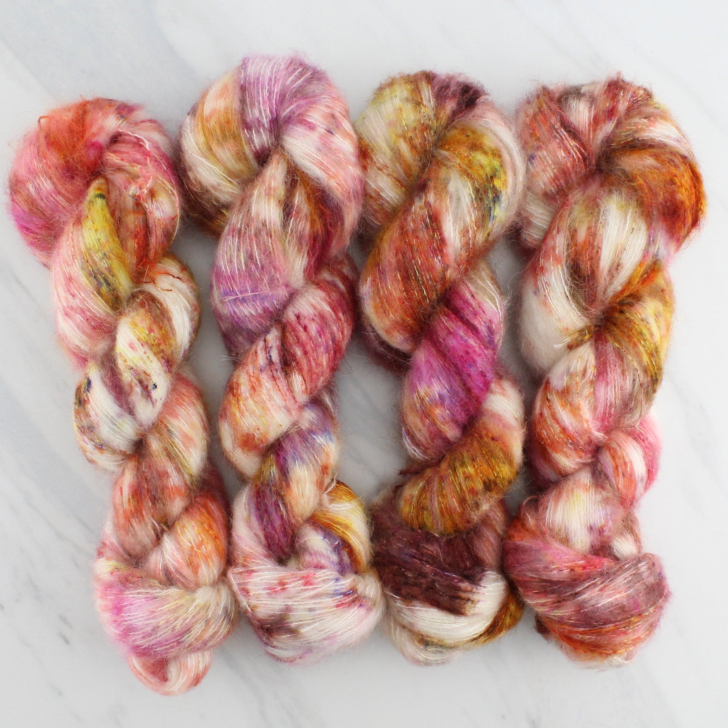 IMPRESSIONS OF AUTUMN Indie-Dyed Yarn on Suri Lace Cloud