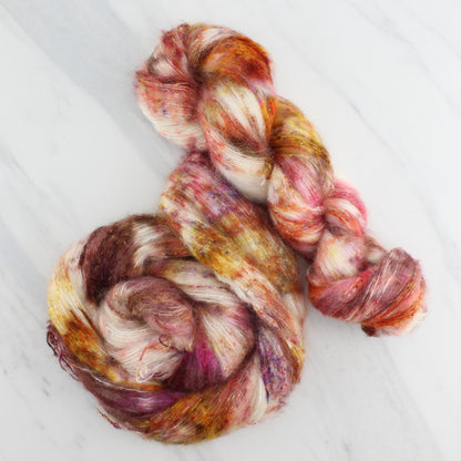 IMPRESSIONS OF AUTUMN Indie-Dyed Yarn on Suri Lace Cloud