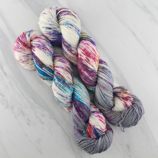 IT'S COMPLICATED on Buttery Soft DK - Assigned Pooling Yarn - Purple Lamb