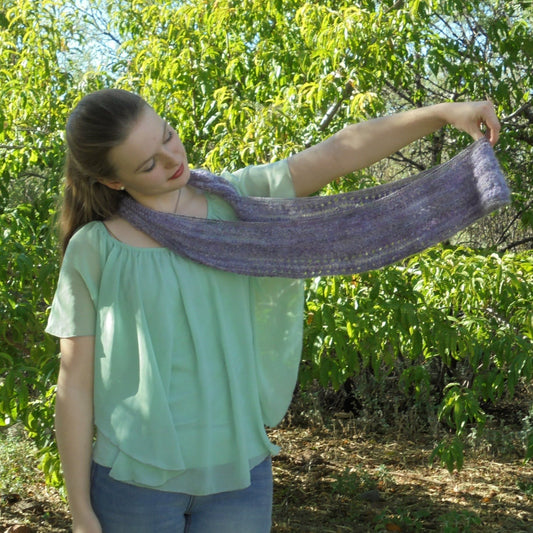 KNIT AND CHAT INFINITY SCARF AND COWL - Knitting Pattern - Purple Lamb