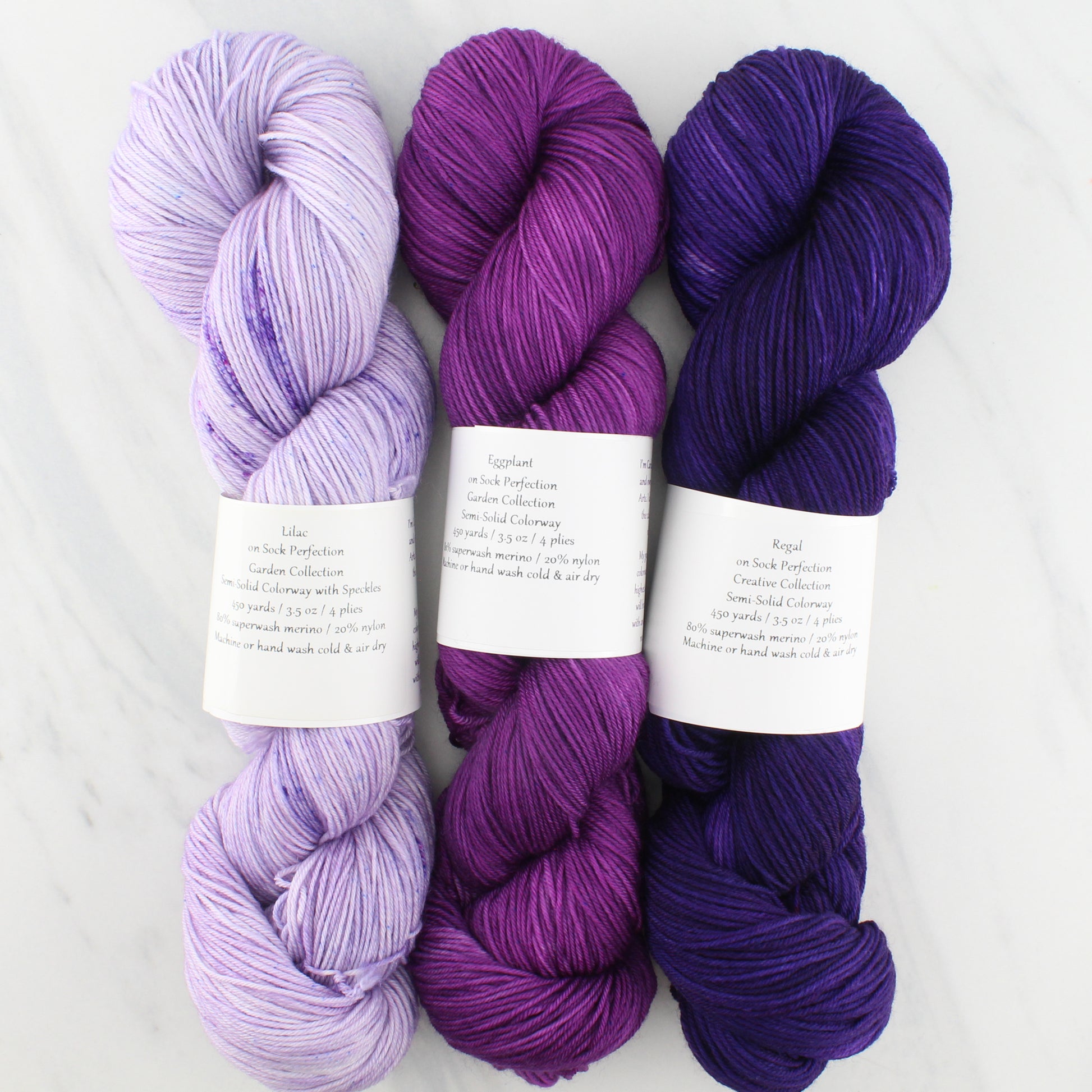 EGGPLANT on Sock Perfection - Indie-Dyed Yarn - Purple Lamb