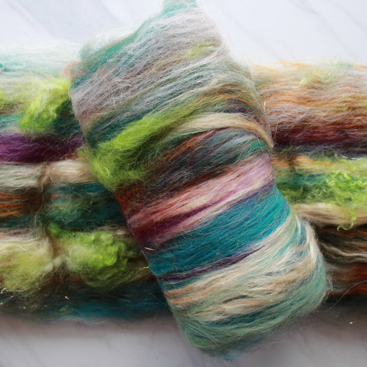 LOTHLORIEN Luxury Art Batt for Spinners and Felters - Purple Lamb