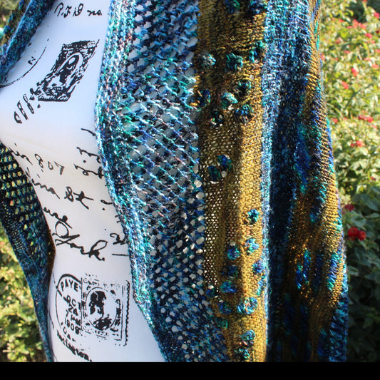 METAMORPHOSIS SHAWL - Assigned Pooling Knitting Pattern - Purple Lamb