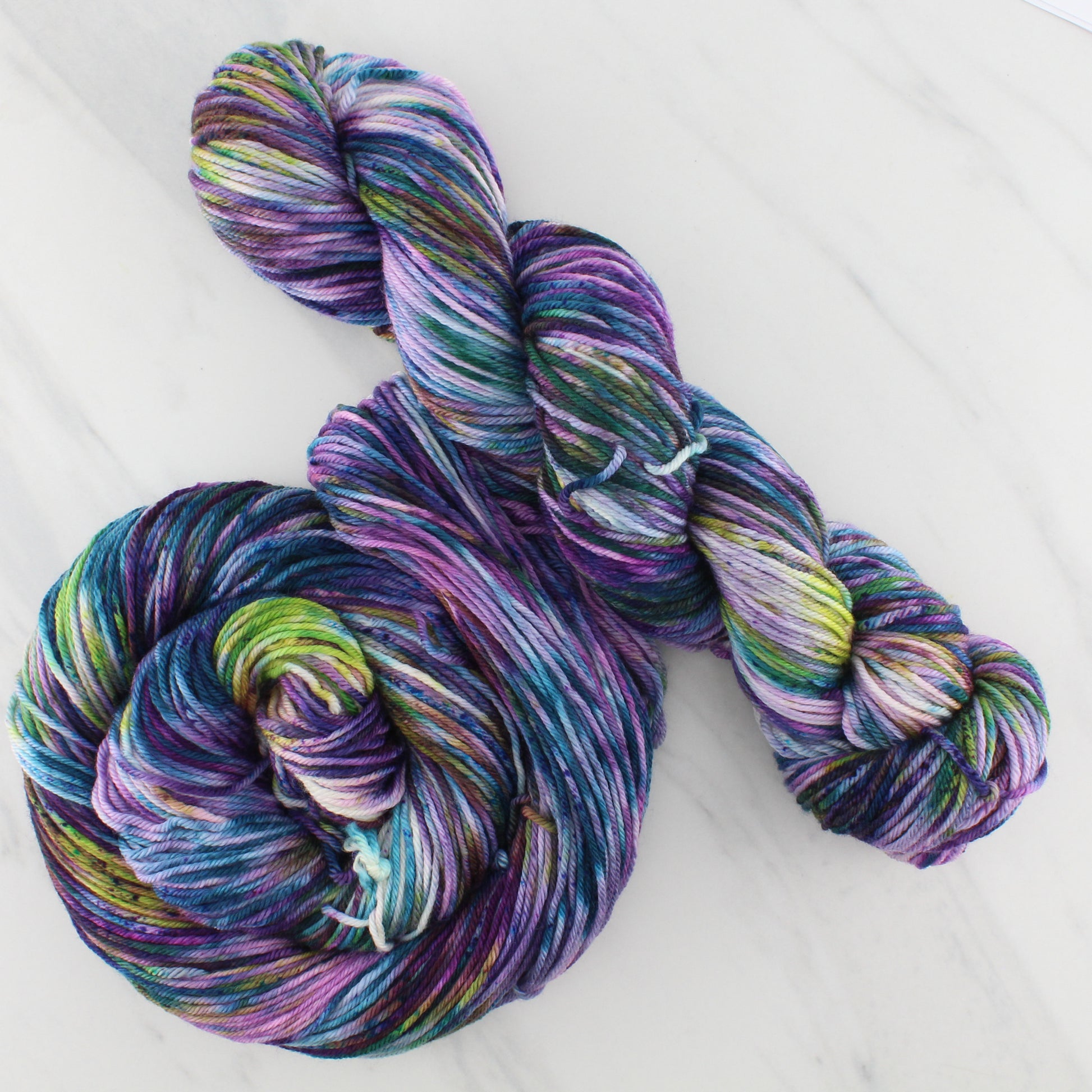 MONET'S CATHEDRAL on Squoosh DK- Hand-Dyed Yarn - Purple Lamb