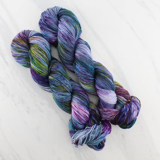 MONET'S CATHEDRAL on Sock Perfection- Hand-Dyed Yarn - Purple Lamb