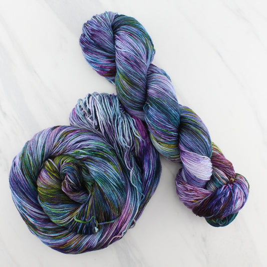 MONET'S CATHEDRAL on Sock Perfection- Hand-Dyed Yarn - Purple Lamb