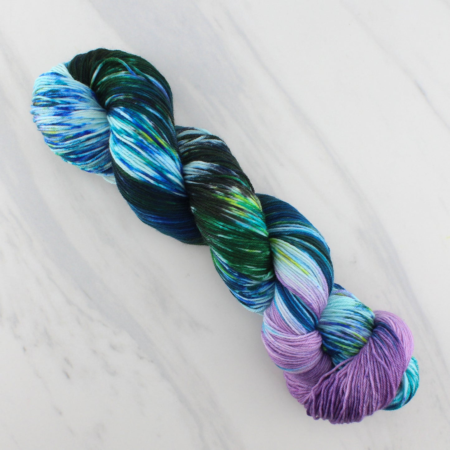 MONET'S WATER LILIES on Sock Perfection - Assigned Pooling Yarn - Purple Lamb