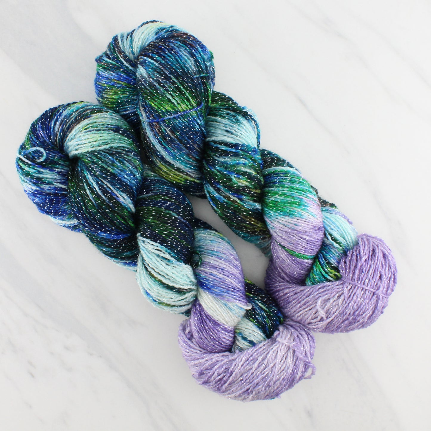 MONET'S WATER LILIES on Twinkle Sock - Assigned Pooling Yarn - Purple Lamb