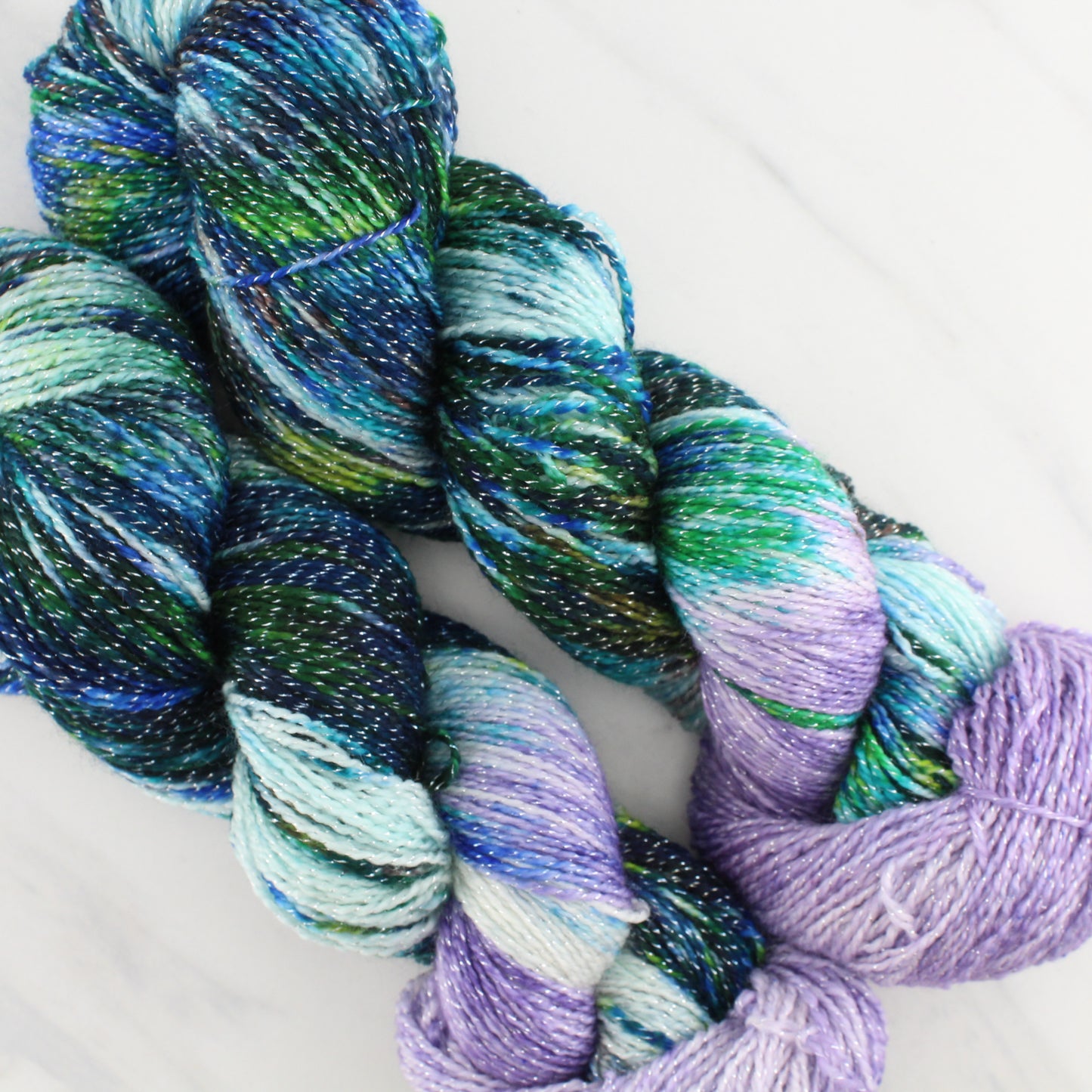 MONET'S WATER LILIES on Twinkle Sock - Assigned Pooling Yarn - Purple Lamb