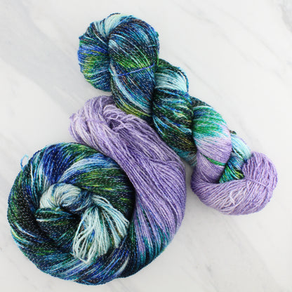 MONET'S WATER LILIES on Twinkle Sock - Assigned Pooling Yarn - Purple Lamb