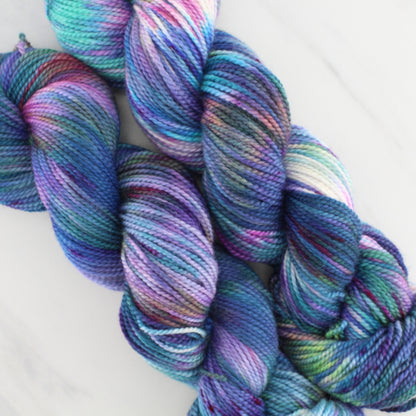 NORTHERN LIGHTS on Buttery Soft DK- Hand-Dyed Yarn - Purple Lamb