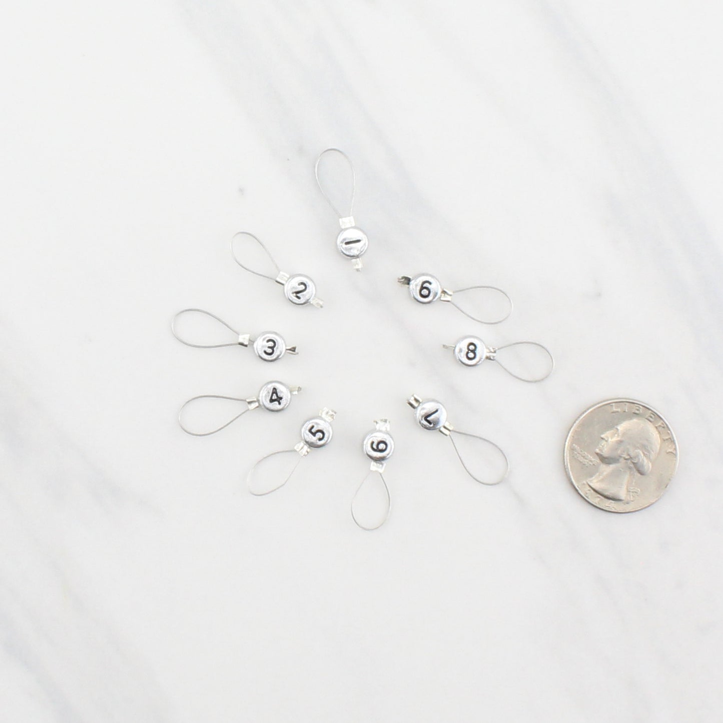 NUMBERED STITCH MARKER SETS FOR KNITTING - Purple Lamb