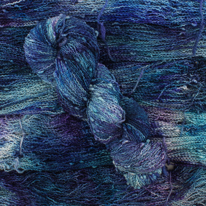 OCEAN AT NIGHT Indie-Dyed Yarn on Squiggle Sock