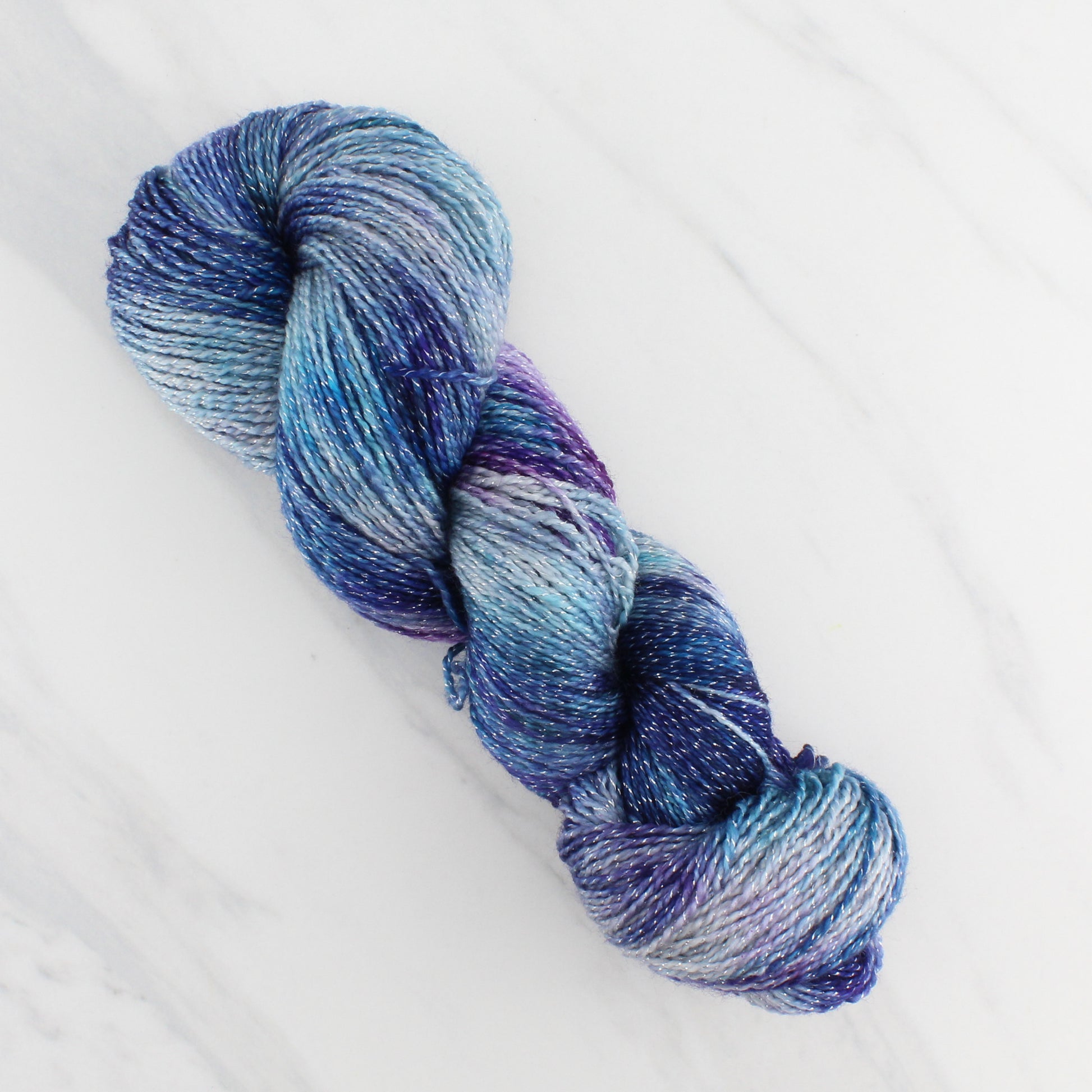 OCEAN AT NIGHT on Twinkle Sock- Hand-Dyed Yarn - Purple Lamb