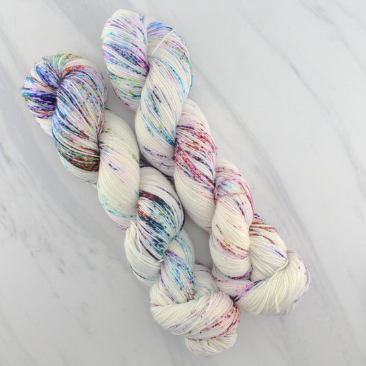 PARTY LIKE IT'S 2029 on Sock Perfection - Indie-Dyed Yarn - Purple Lamb