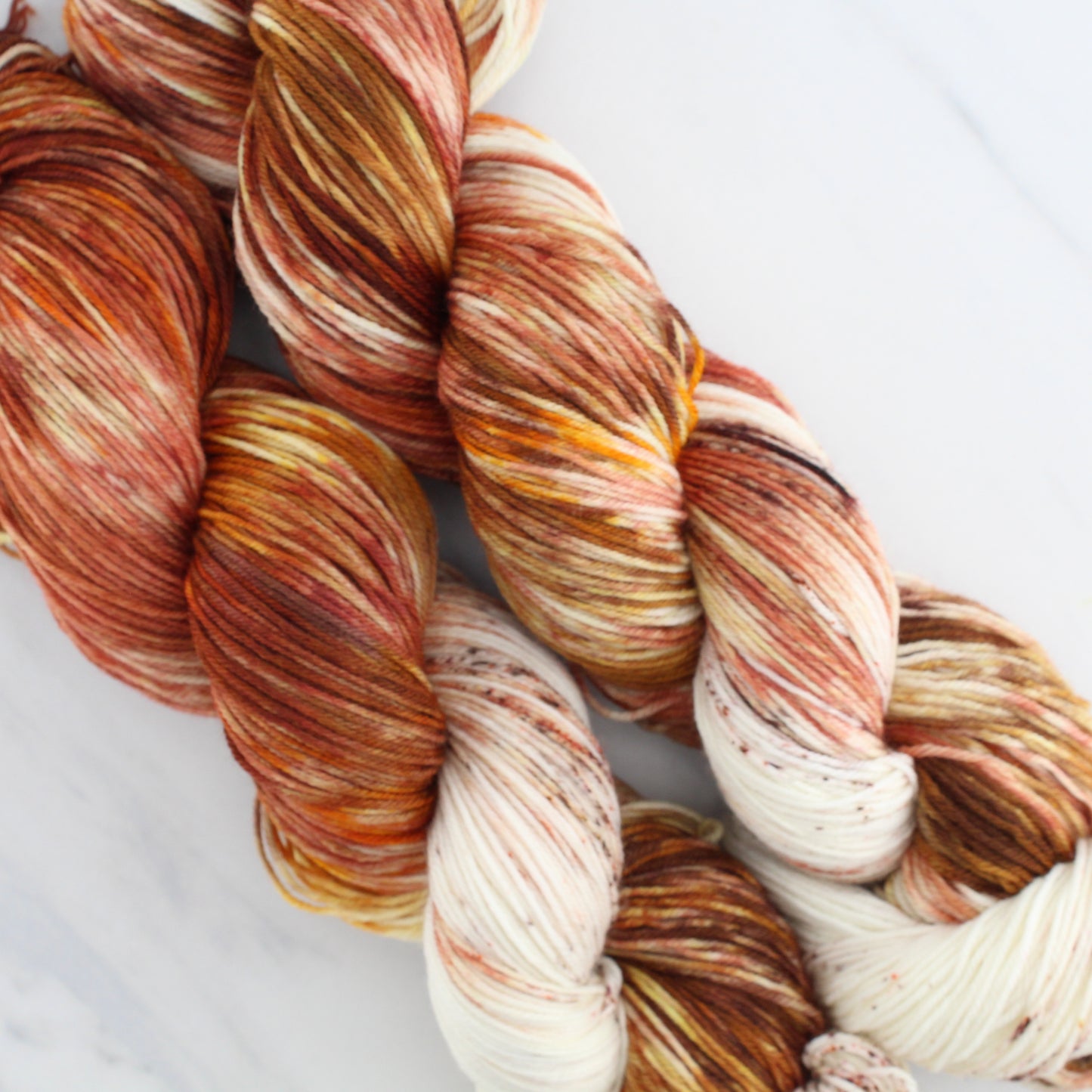 PUMPKIN SPICE LATTE - Yarn Dyed to Order - Assigned Pooling Colorway