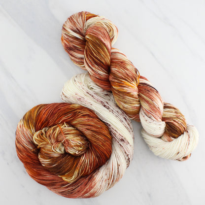 PUMPKIN SPICE LATTE - Yarn Dyed to Order - Assigned Pooling Colorway