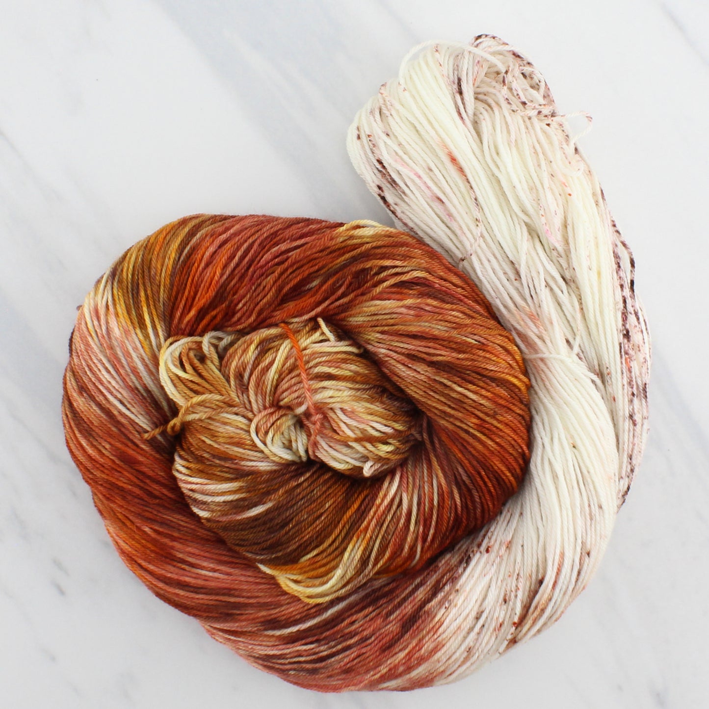 PUMPKIN SPICE LATTE - Yarn Dyed to Order - Assigned Pooling Colorway