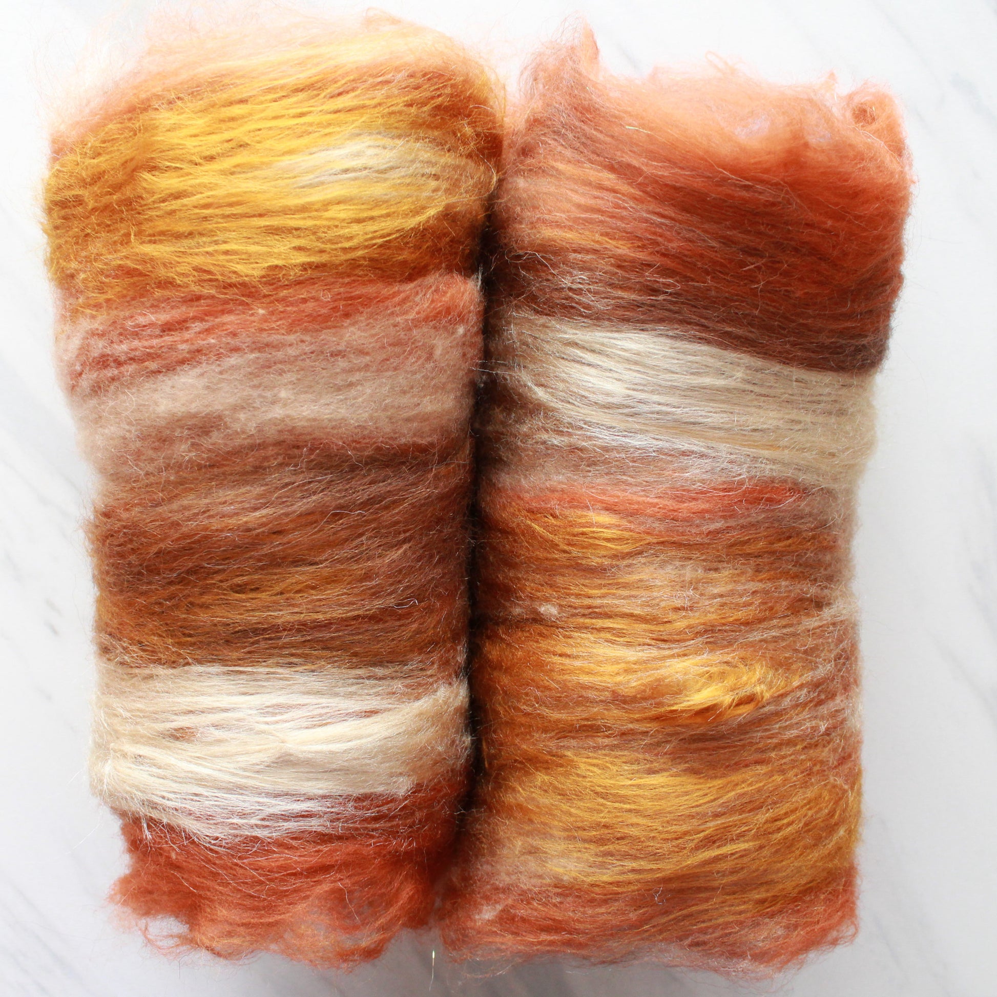 PUMPKIN SPICE LATTE Art Batts to Spin or Felt - Purple Lamb