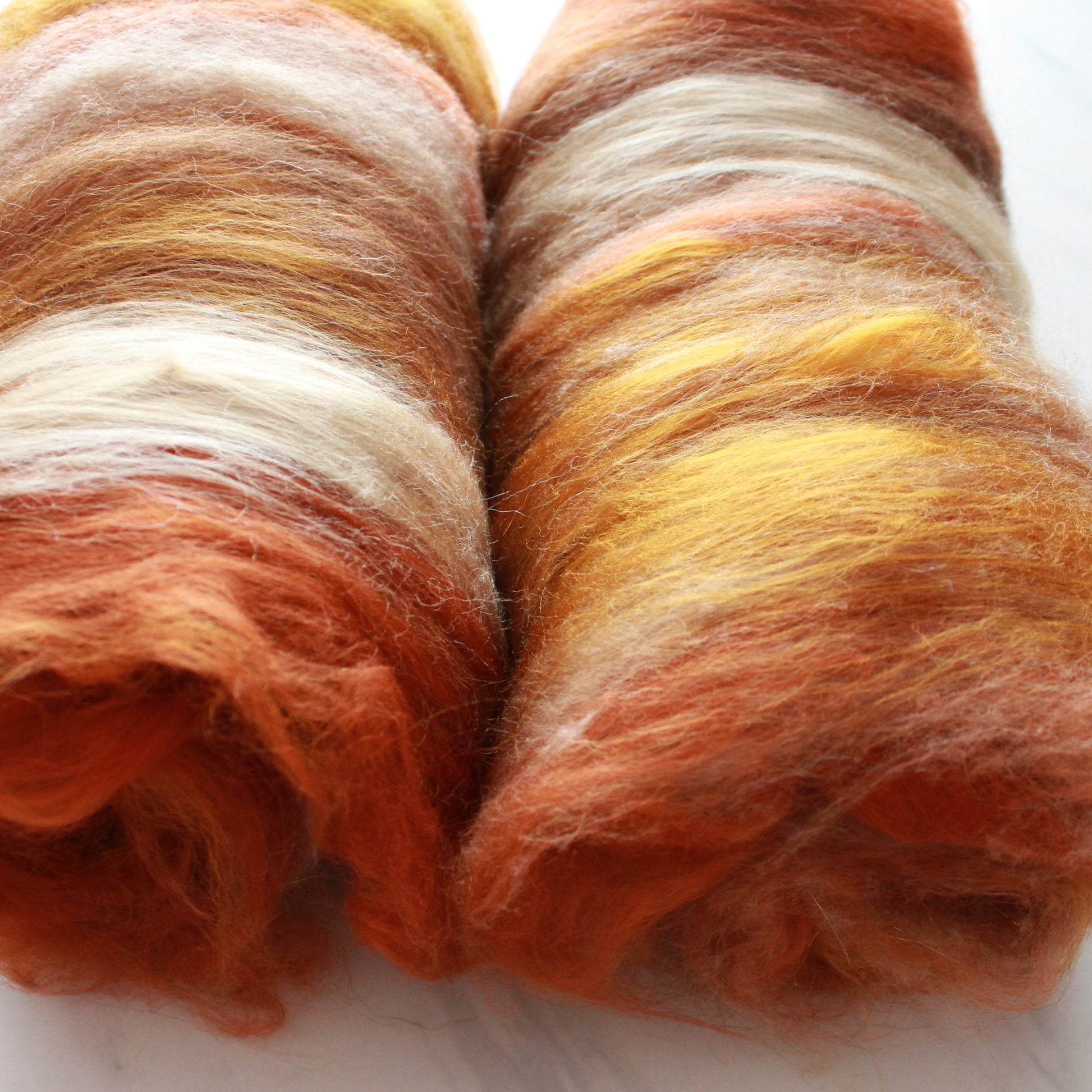 PUMPKIN SPICE LATTE Art Batts to Spin or Felt - Purple Lamb