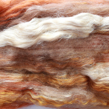 PUMPKIN SPICE LATTE Art Batts to Spin or Felt - Purple Lamb