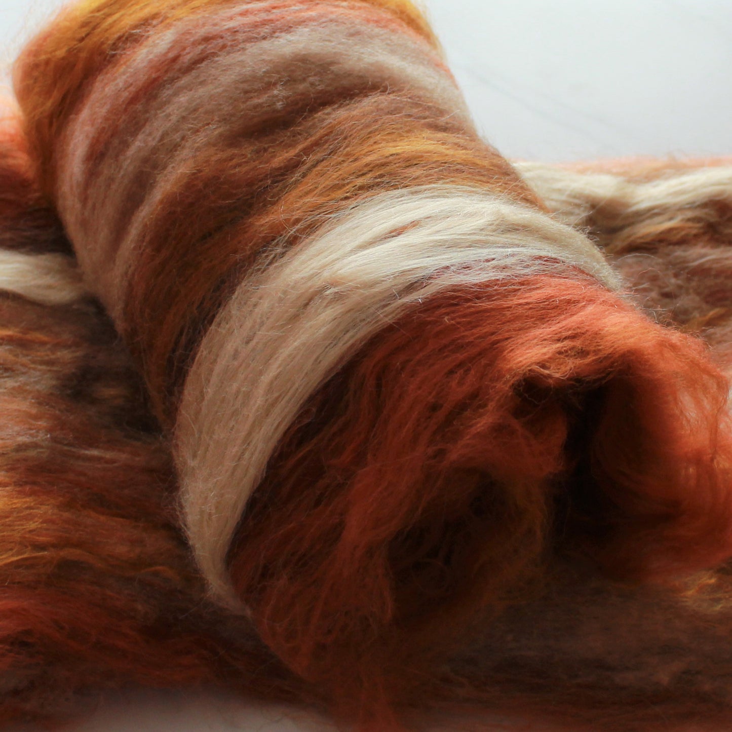 PUMPKIN SPICE LATTE Art Batts to Spin or Felt - Purple Lamb