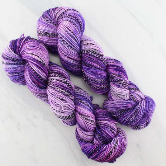 PURPLE DELIGHT on Stained Glass Sock - Indie-Dyed Yarn - Purple Lamb