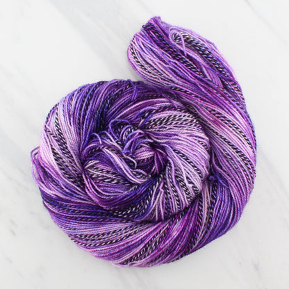 PURPLE DELIGHT Indie-Dyed Yarn on Stained Glass Sock