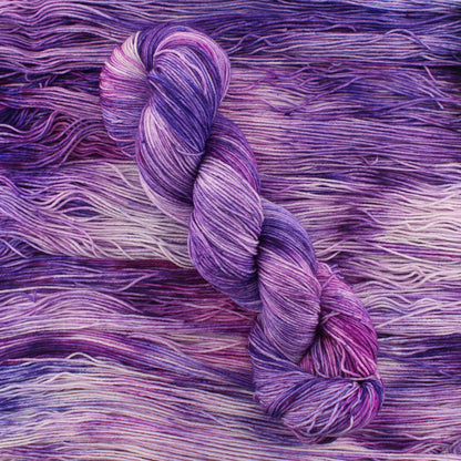 PURPLE DELIGHT on Sock Perfection - Indie-Dyed Yarn - Purple Lamb