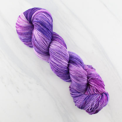 PURPLE DELIGHT on Sock Perfection - Indie-Dyed Yarn - Purple Lamb